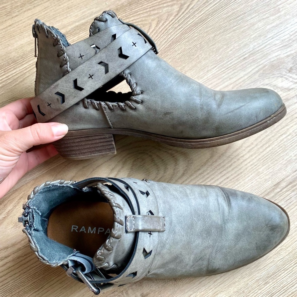Rampage Trinity Taupe Cut Out Ankle Boots